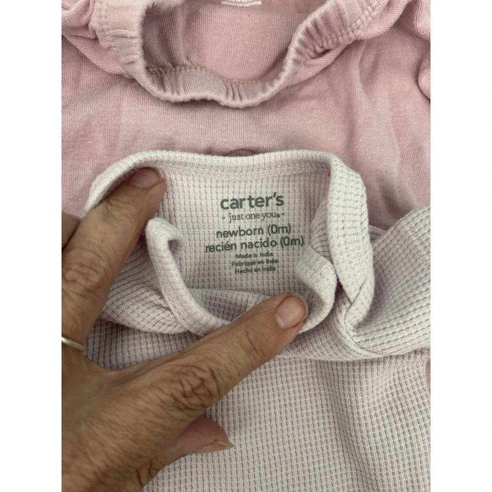 Carter's Cloud Island Newborn Baby Girl Bodysuit Pants Outfit Pink 2pc Set NWOT